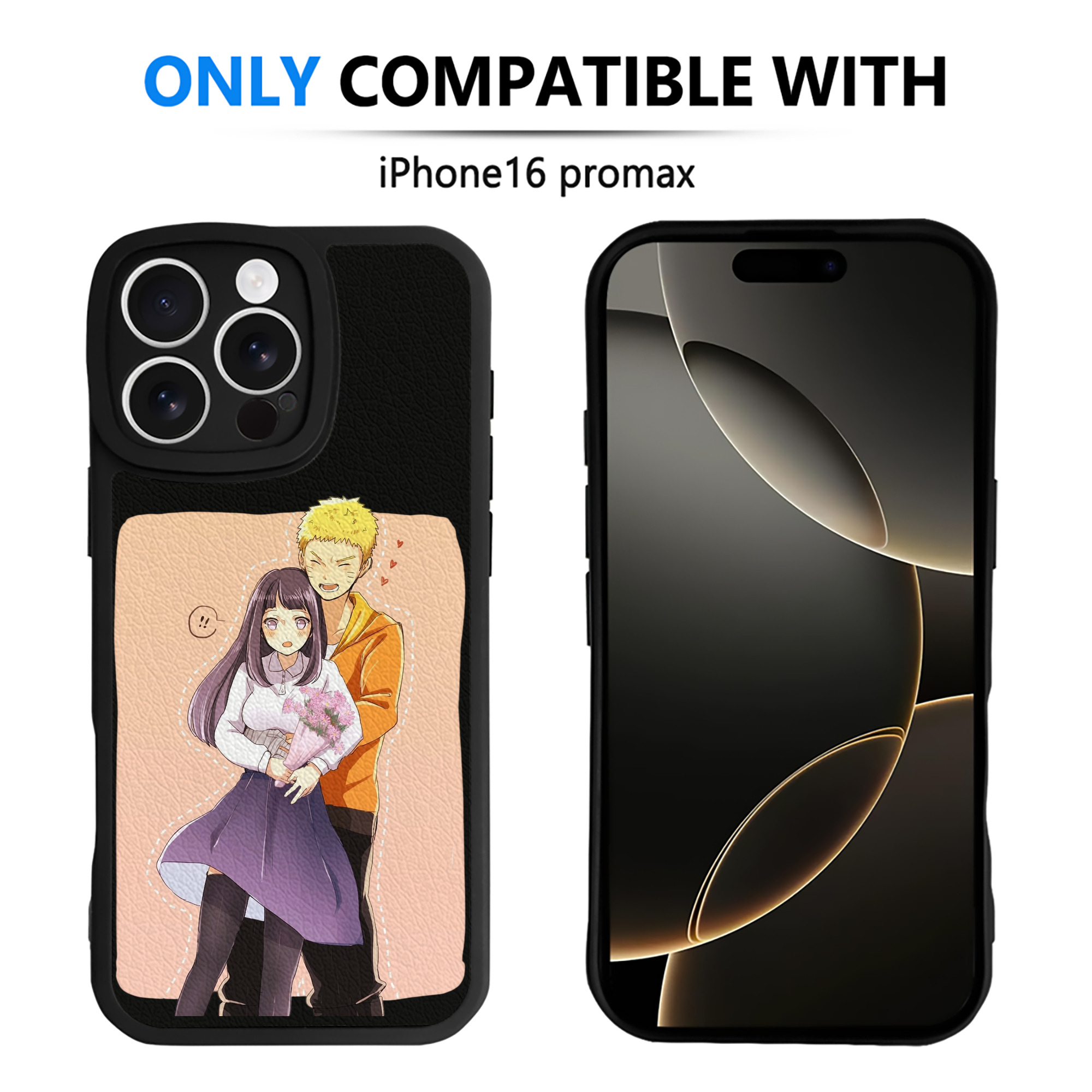 （画像用） NARUTO -ナルト- 日向ヒナタ Hyūga Hinata 【iPhone 16シリーズ対応】シリコンスマホケース（レザー調） 材質：シリコン